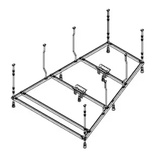 Bestpreis Hoesch Untergestell für Badewanne 148,5 × 168,5 cm