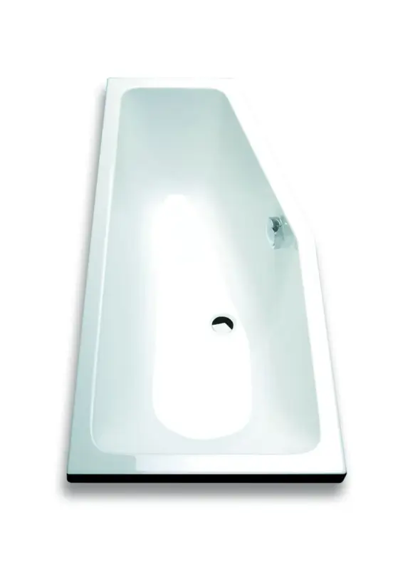 Kostenloser Versand Hoesch Badewanne „Combi“ trapez 160 × 70 cm, links in Weiß