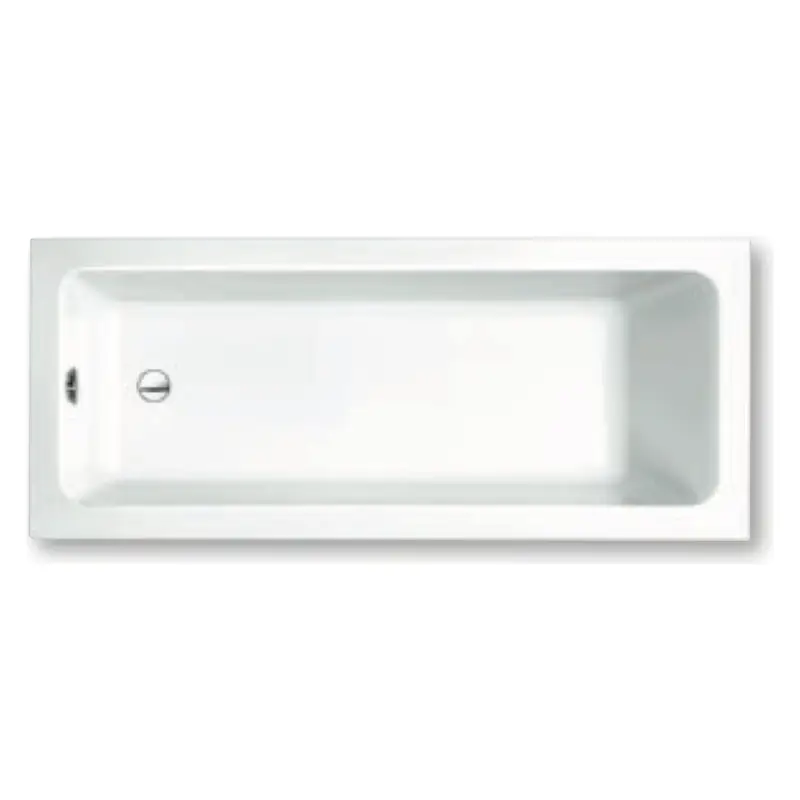 repaBAD Badewanne „Abano Mono“ rechteck 1800 × 800 mm, Fußablauf in Weiß Highlight