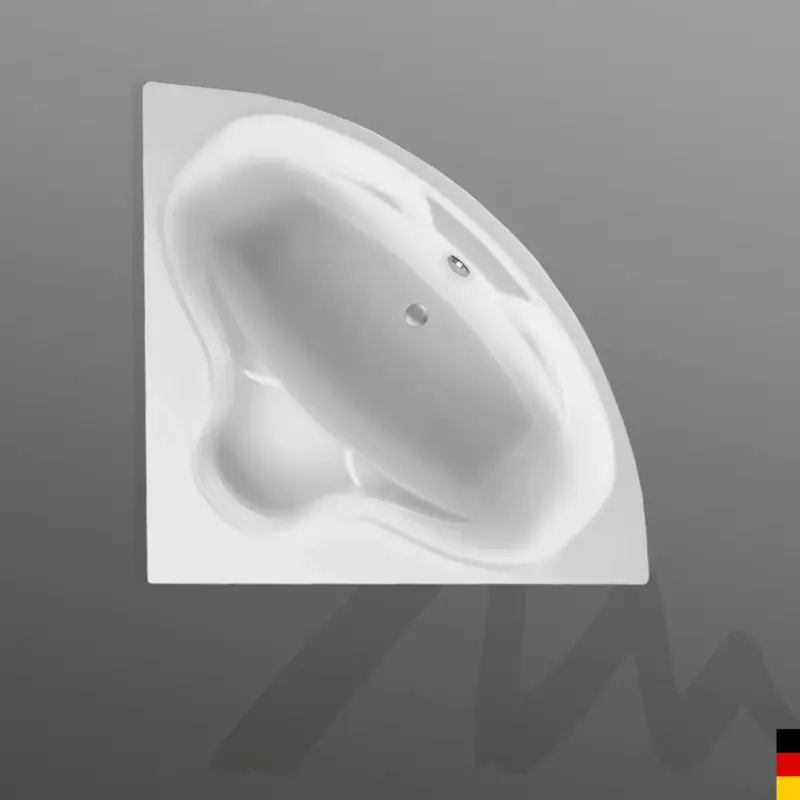 Neu Mauersberger Badewanne „optica“ 1500 × 1500 mm in Weiß