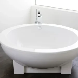 Kracherpreis Hoesch Badewanne „Dreamscape“ freistehend rund ⌀ 180 × 60,5 cm in Weiß