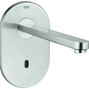 Preiswert Infrarot-Elektronik für Waschtisch-Wandarmatur Eurosmart CE 36334, ohne Mischung, Fertigmontageset für UP-Einbaukasten 36 336 001/36 337 001, mit Trafo 100-230 V AC, 50-60 Hz, 6 V DC, Ausladung 232 mm, edelstahl