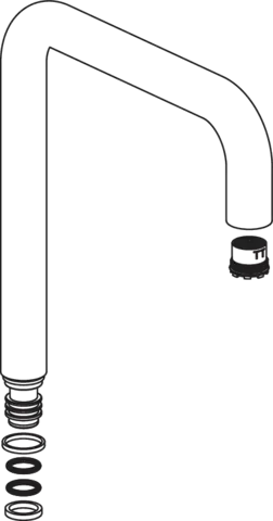 Finale Aktion HEWI System-Armaturen PG86 Auslauf für Einhebel-Waschtischmischer AQ 477⁄801