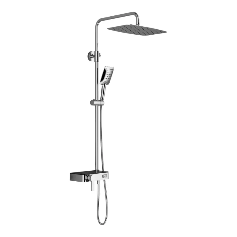 HSK Shower-Set Umsteller „Softcube AquaSwitch Mix“ mit Einhebelmischer Ausladung 385 mm in weiß / chrom Preisknaller