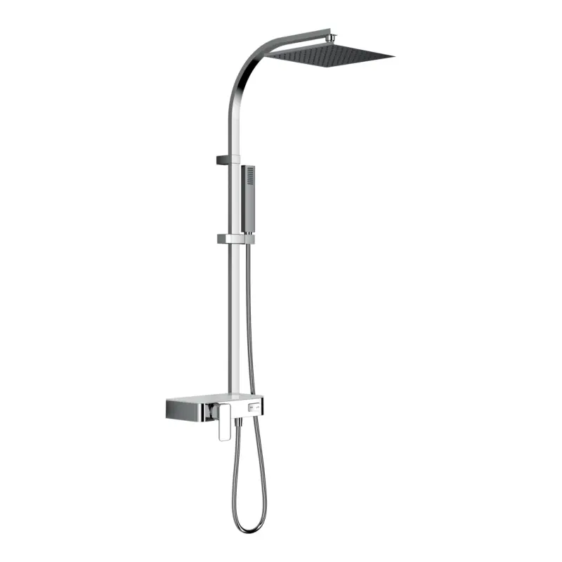 Neu HSK Shower-Set Umsteller „RS 500 AquaSwitch Mix“ mit Einhebelmischer Ausladung 390 mm in weiß / chrom