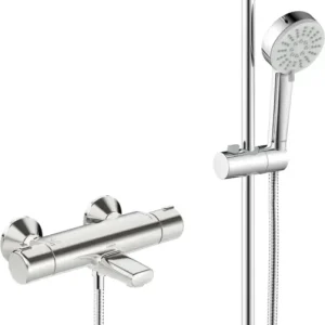 Preis Gesenkt HansaBASIC Wannen- und Brausearmatur mit Brausestangengarnitur HansaBASIC 5516, 160 mm Ausladung, Chrom