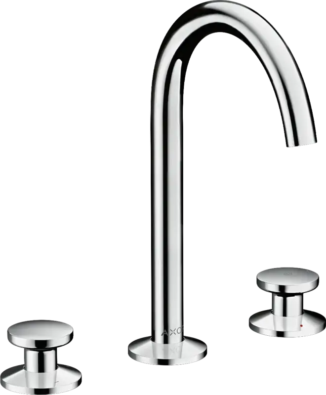Hansgrohe AXOR One 3-Loch Waschtischarmatur Select 170 mit Push-Open Ablaufgarnitur, Chrom Neuheit