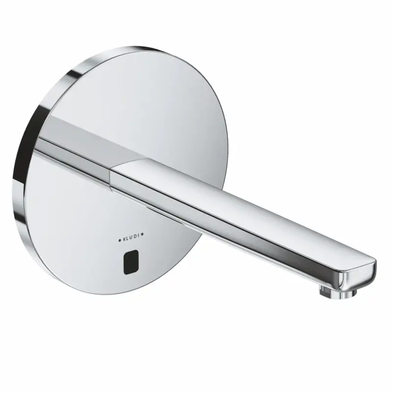 Günstig Kludi ZENTA SL E UP-Wandarmatur, Rund, chrom, 240 mm Auslösung, elektronische Waschtisch-Armatur mit Infrarot-Doppelsensorik