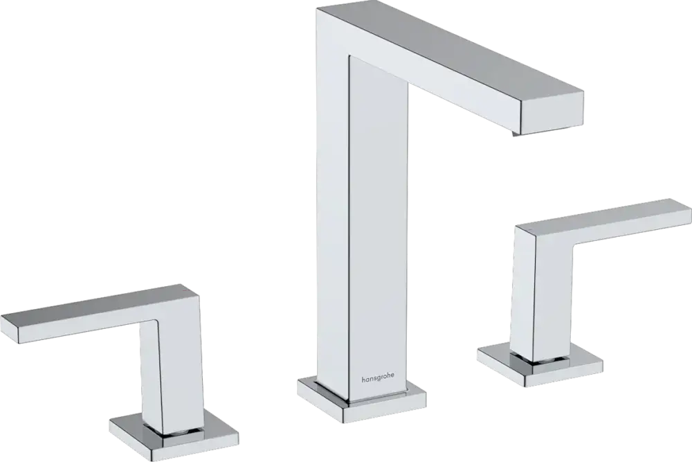 Hansgrohe Tecturis E 3-Loch Waschtischarmatur 150 EcoSmart+ mit Push-Open Ablaufgarnitur, Chrom Saisonangebot