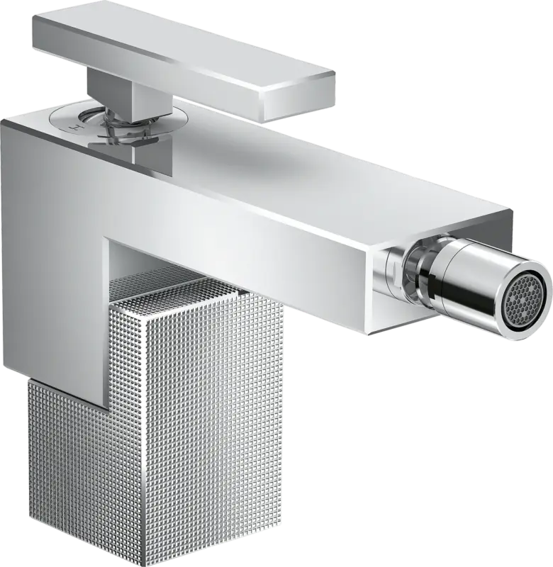 Neu Hansgrohe AXOR Edge Einhebel-Bidetmischer mit Push-Open Ablaufgarnitur - Diamantschliff, Chrom