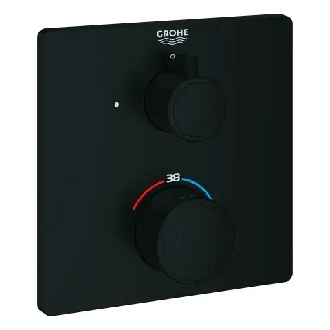 Nur Heute Grohe Unterputz-Armatur „Grohtherm“ Ausladung 0 mm in matt black