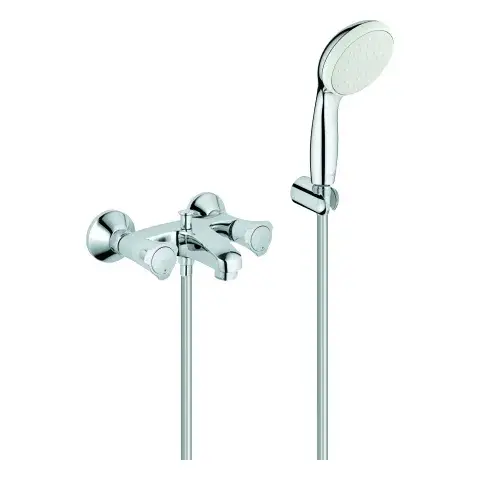 Beliebt Wannenbatterie Costa 25460_1, Wandmontage, mit Brausegarnitur, eigensicher