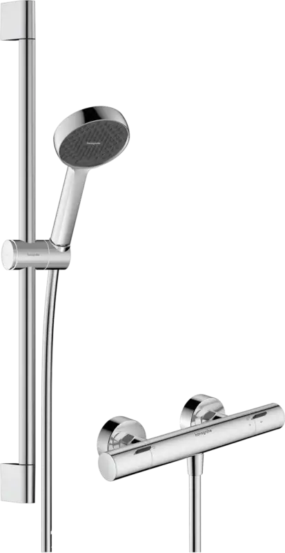 Top-Seller Hansgrohe Activera Select S Brausesystem Aufputz 95 2jet EcoSmart mit Ecostat Fine und Brausestange 65 cm, Chrom
