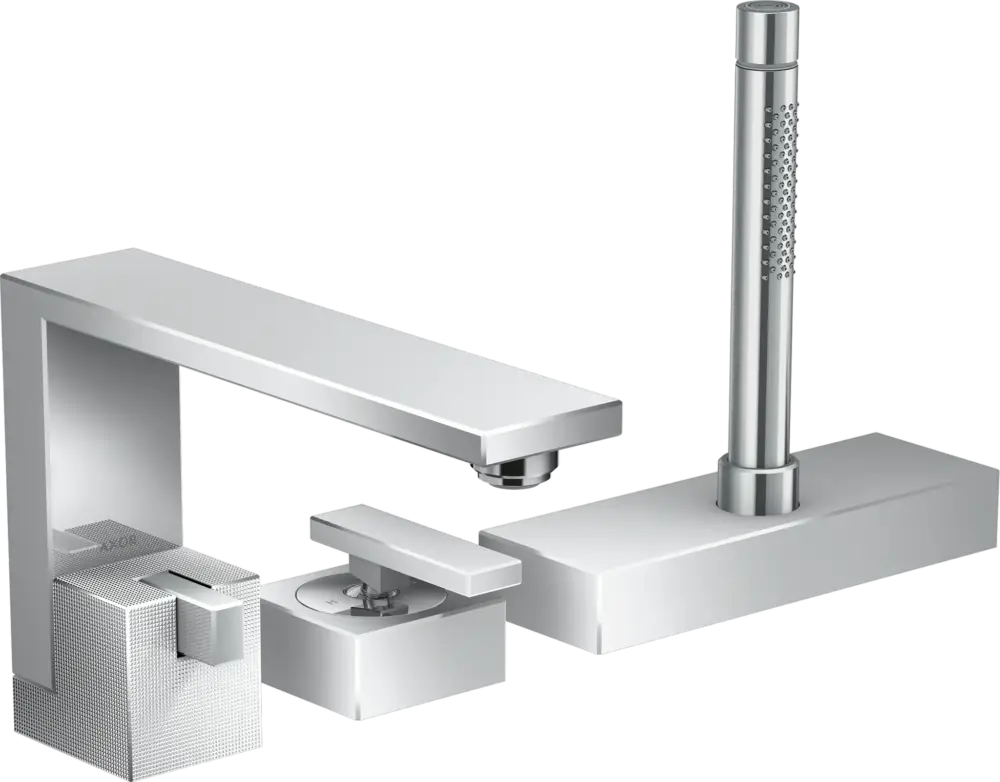 Begrenztes Angebot Hansgrohe AXOR Edge 3-Loch Einhebel-Wannenrandmischer - Diamantschliff, Chrom