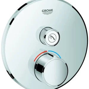 Aktuell Unterputzmischer SmartControl 29144, mit einem Absperrventil, Fertigmontageset für Rapido SmartBox, Wandrosette rund