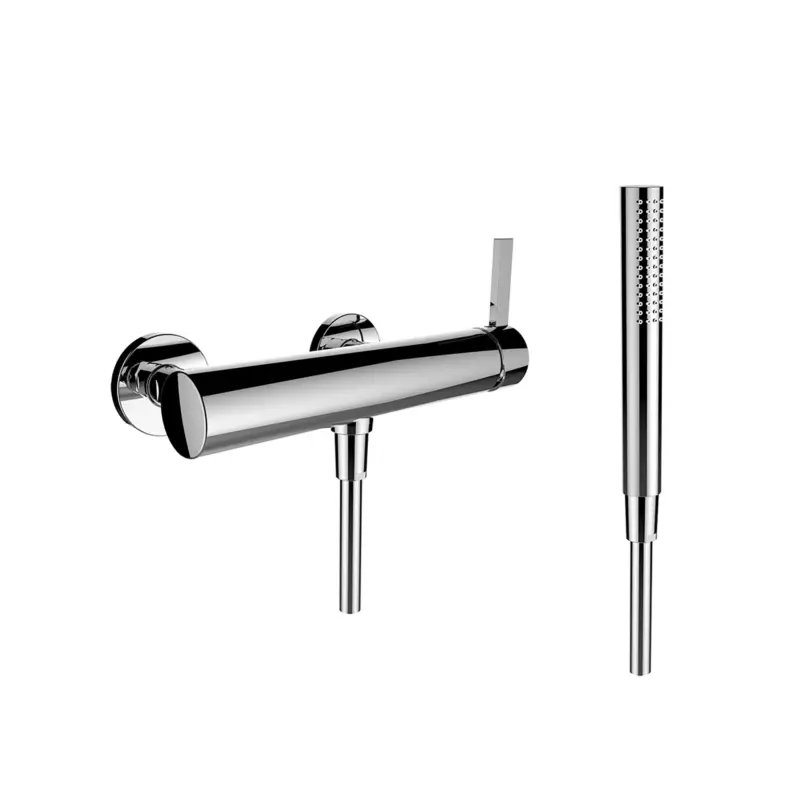 Beliebt Einhebel-Brausemischer Aufputz Kartell mit Zubehör Kunststoffschlauch 1800 mm und Handbrause TwinStick chrom