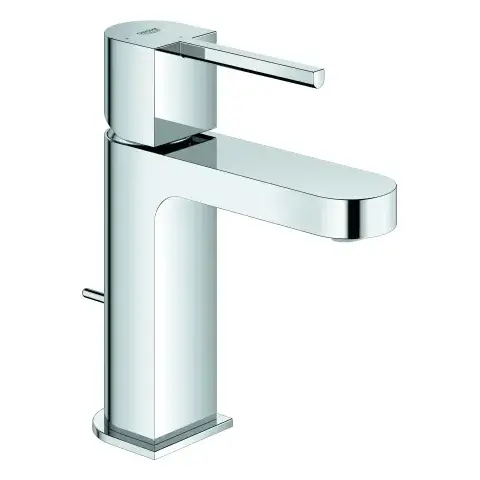 Super-Preis Einhand-Waschtischbatterie Plus 23870_3, S-Size, Einlochmontage, Energie-Spar-Funktion Mittelstellung kalt, Zugstangen-Ablaufgarnitur 1 1/4″