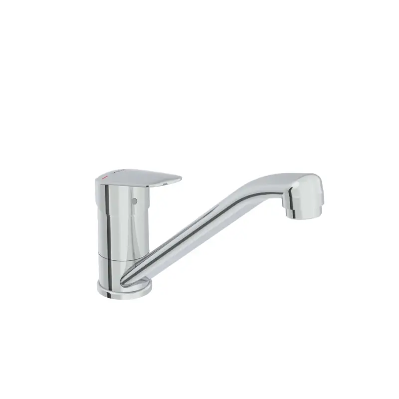 Flow Round Einhebel-Spültischmischer Höhe 17 cm mit schwenkbarem Auslauf Chrom Finale Aktion