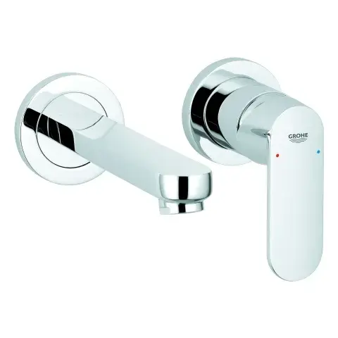 2-Loch-Waschtischbatterie Eurosmart Cosmopolitan 19381, Wandmontage, Fertigmontageset 23571 Begrenztes Angebot