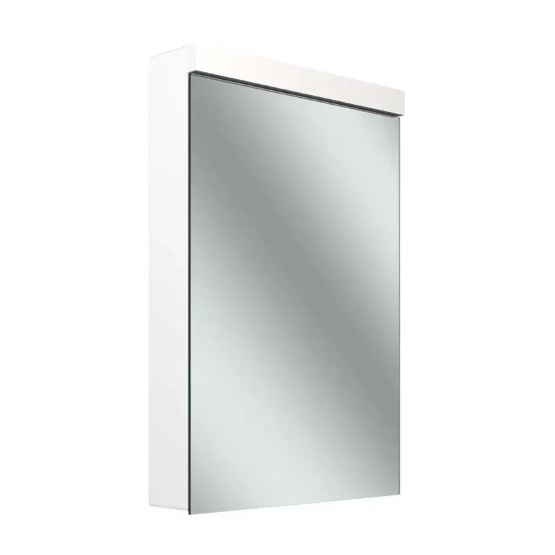 Schneider Spiegelschrank „LOW plus LED“ 495 × 747 × 133 mm Anschlag links, links in weiß, Anschlag links Versand Am Gleichen Tag