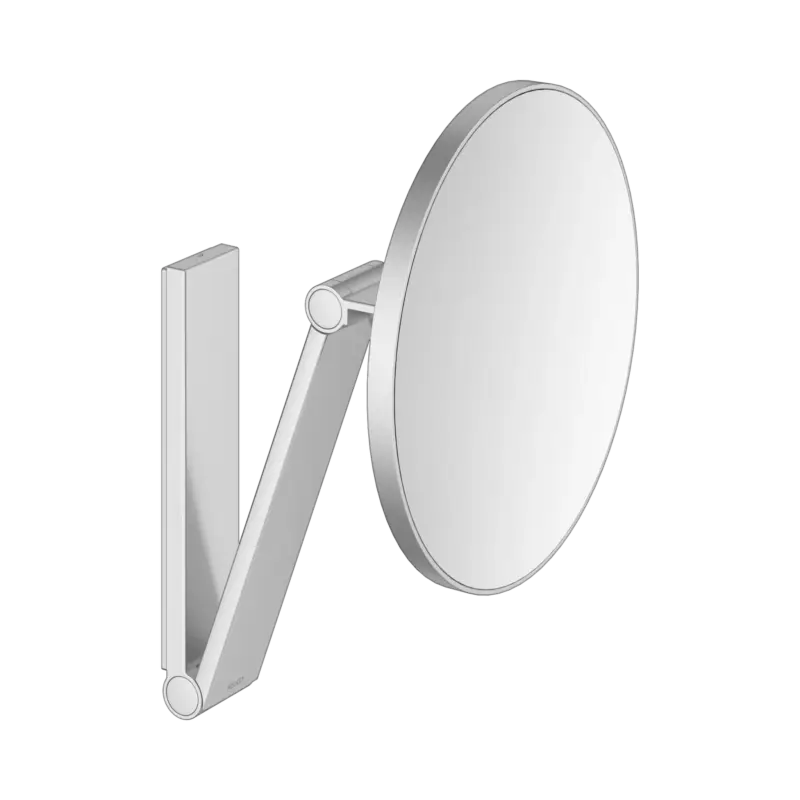 Ausverkauf KEUCO Kosmetikspiegel iLook_move unbeleuchtet Wandmodell, rund, Aluminium-finish