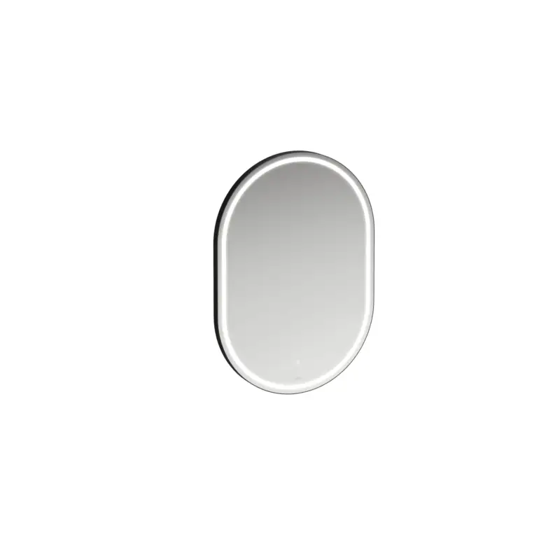 Base 2.0 Spiegel 44439.5, oval LED Bel.,1 Sensorsch., 600x850 schw.m Neue Kollektion
