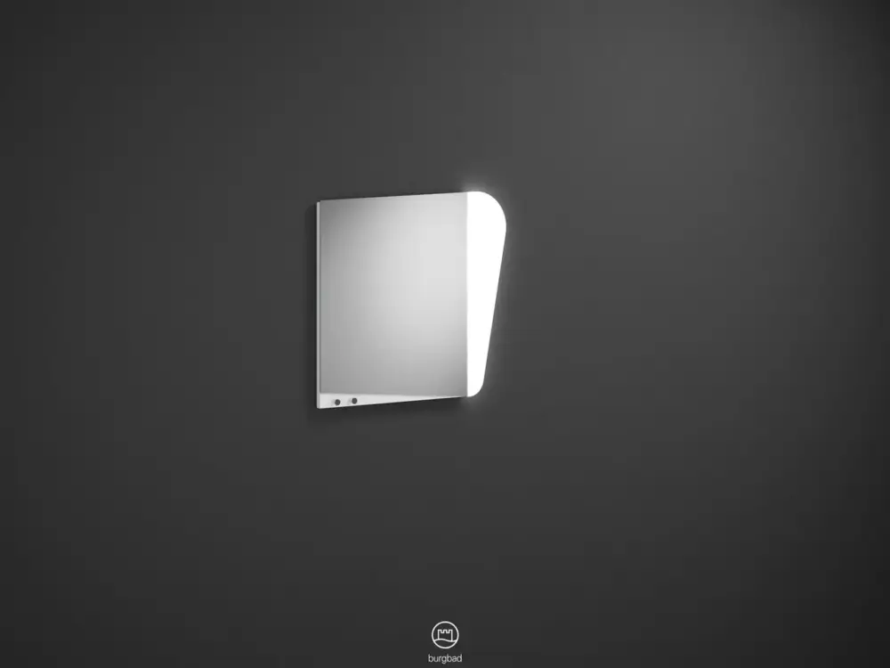 Kostenloser Versand burgbad Spiegel „Badu“ 600 × 590 mm