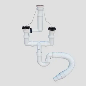 Neu Ab- u. Überlaufgarnitur G1 1/2 × 40 × 210-250, Rohrgeruchverschluss