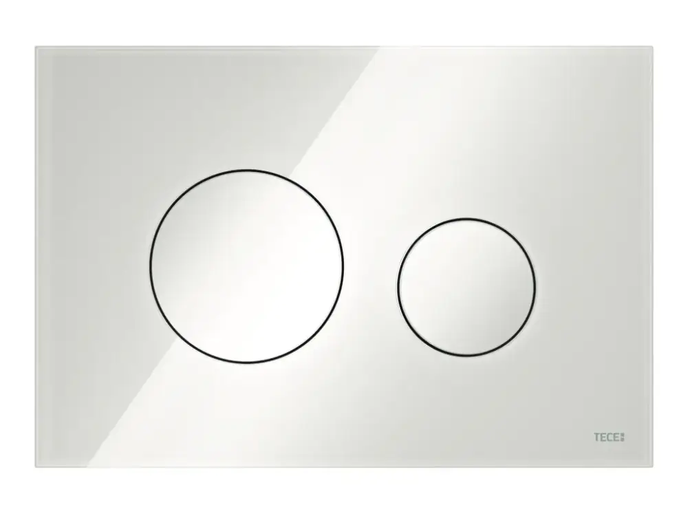 Günstig loop WC-Betätigungsplatte Zweimengen Glas weiß glzd. Tasten weiß glzd.