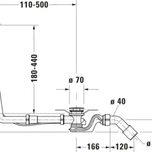 Duravit Ab- und Überlaufgarnitur für Badewannen Modell 792208 Preisreduziert