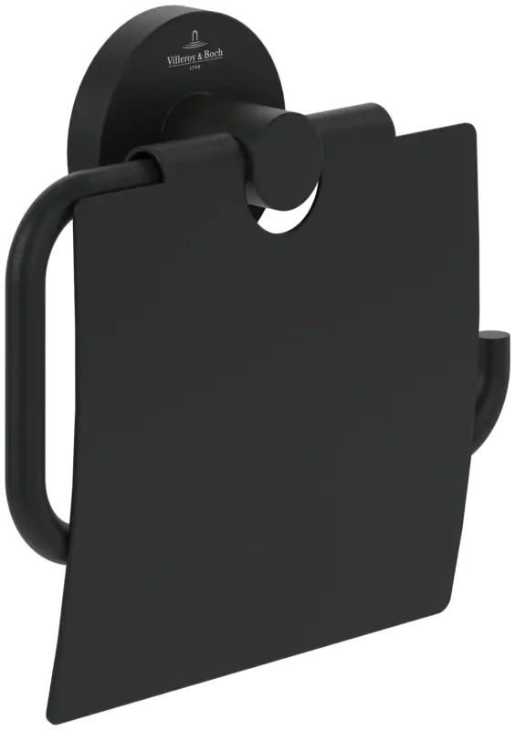 Villeroy & Boch Elements - Tender Toilettenpapierhalter mit Deckel TVA151013000, 134x38x132 mm, K5 Matt Black Super-Preis