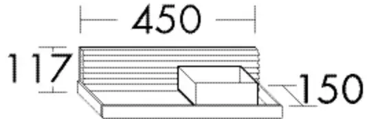 Echt burgbad Wandpaneel „Fiumo“ in 450 × 117 × 150 mm