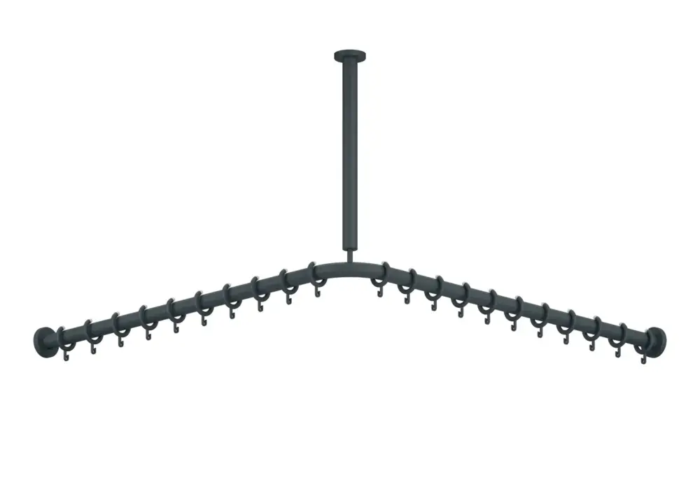 Top-Seller HEWI Vorhangstange Serie 801, Anthrazitgrau