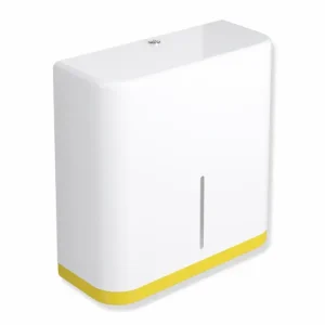 Begrenztes Angebot HEWI WC-Großrollenhalter, Serie 477, Korpus Polyamid, HEWI Farbe 98 (Signalweiß), Rahmenelement / Entnahmeöffnung Polyamid, HEWI Farbe 18 (Senfgelb)