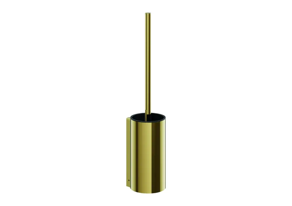 Must-Have HEWI WC-Bürstengarnitur System 162, PVD gold glänzend, 440 mm hoch, 89 mm breit, 106 mm tief, Wandmontage