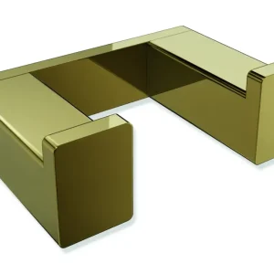 Top-Angebot HEWI Doppelhaken System 900Q, Edelstahl PVD gold glänzend, 60 mm breit, 42 mm tief