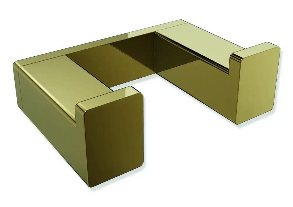Top-Angebot HEWI Doppelhaken System 900Q, Edelstahl PVD gold glänzend, 60 mm breit, 42 mm tief