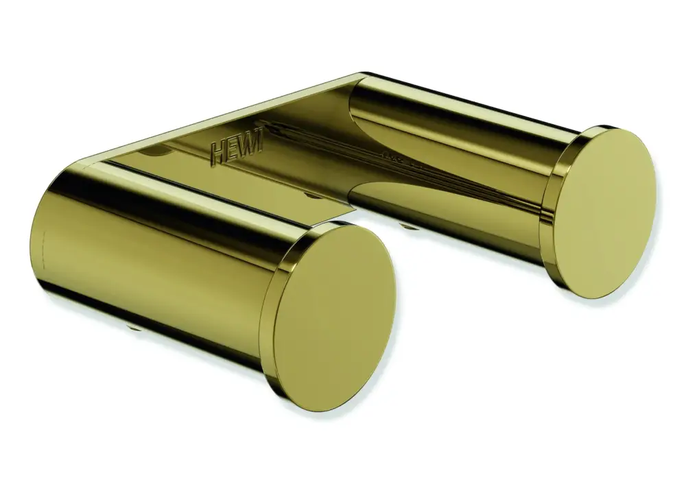 HEWI Doppelhaken System 162, Edelstahl PVD, Gold glänzend, 37 mm tief, 58 mm breit Preiswert