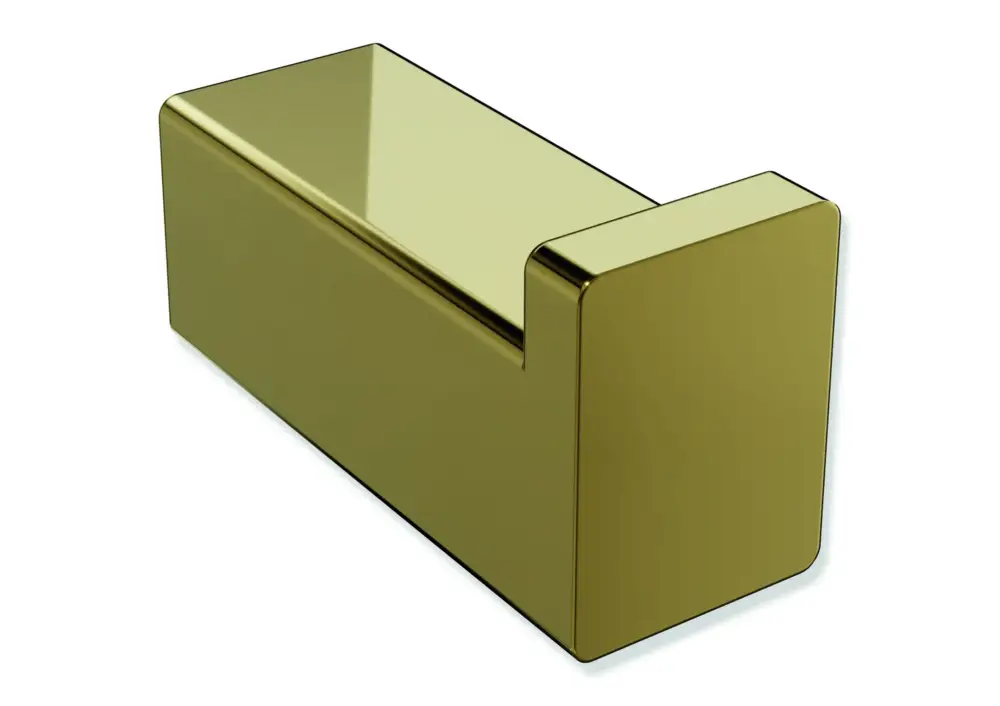 Abverkauf HEWI Haken System 900Q, PVD gold glänzend, Edelstahl, 15 mm breit, 38 mm tief