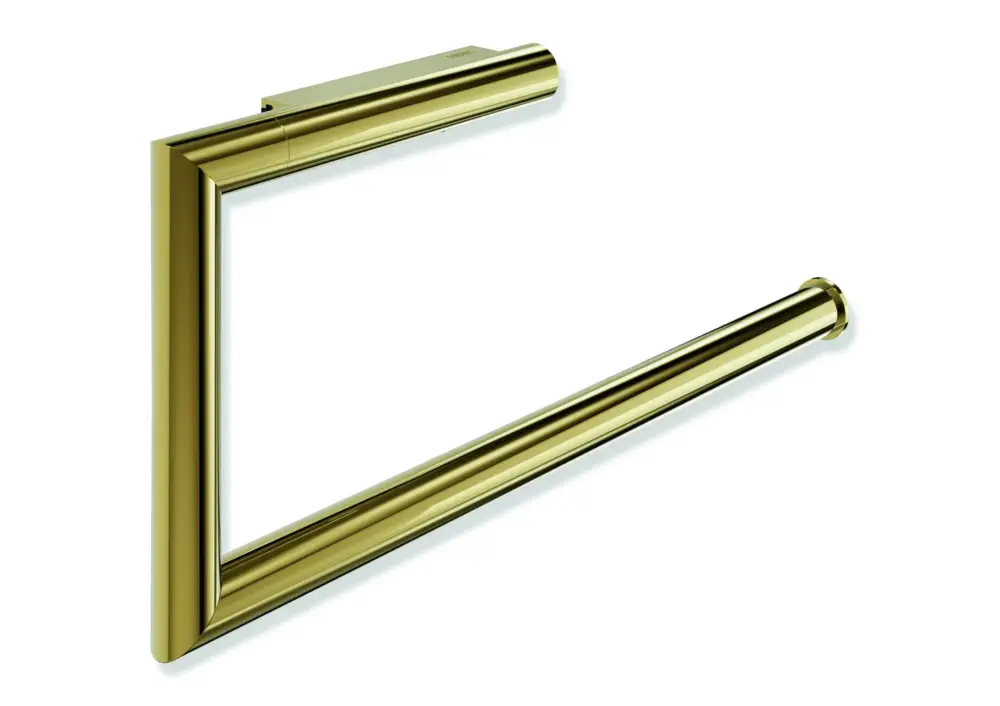 Neu HEWI WC-Papierhalter System 162, 2-fach, Edelstahl PVD, Gold glänzend, 250 mm breit, 110 mm hoch