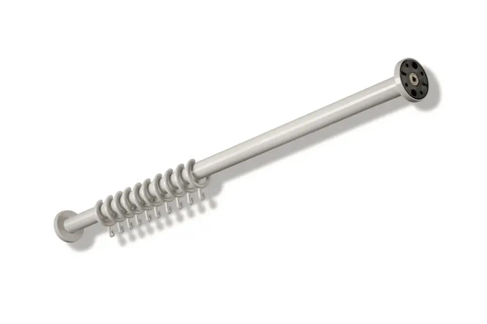 Gratis Versand HEWI Vorhangstange Serie 801, PG90, Rubinrot