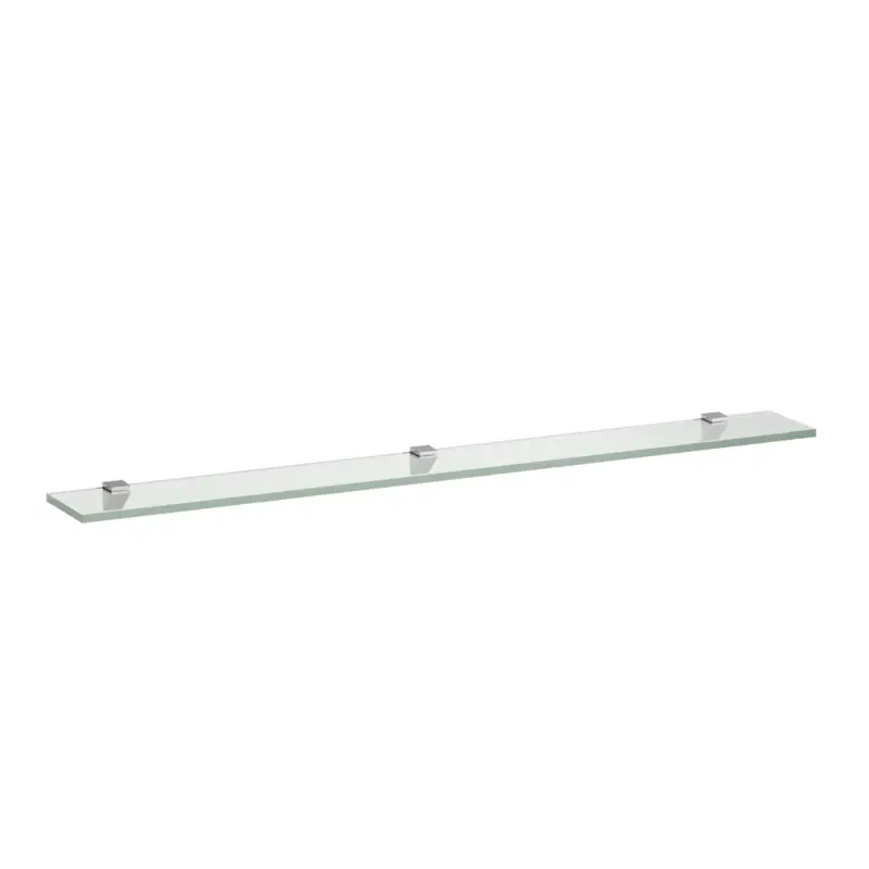 Glasablage FRAME 25 120x1000x10 mit 3 Wandbefestigungen silbereloxiert Kracherpreis