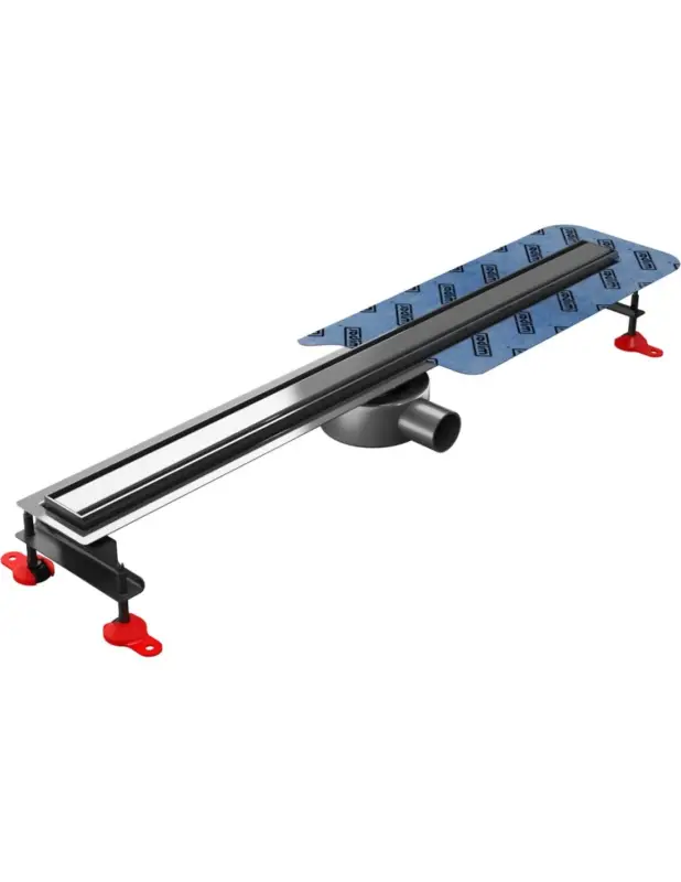 Preis Gesenkt Niedrige Duschrinne mit Sekundärentwässerung 110 cm Wiper Elite Slim Ponente(geschlossen)