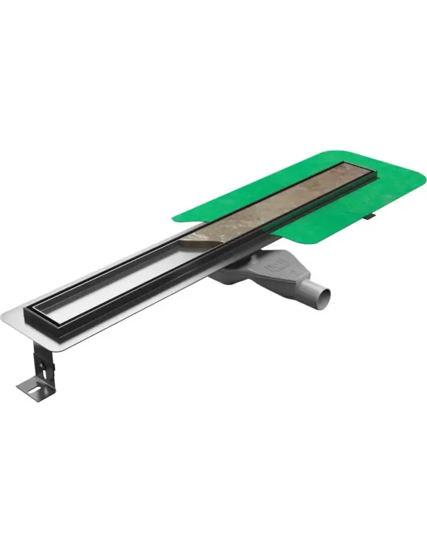 Billig Budget-Duschrinne 80 cm Sieme Stone Komplett-Set