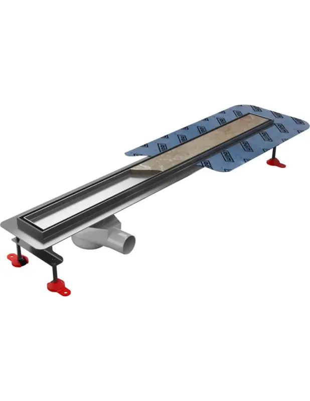 Schnäppchen Duschrinne mit seitlichem Ablauf 60 cm Wiper Premium Offset Pure (befliesbar)