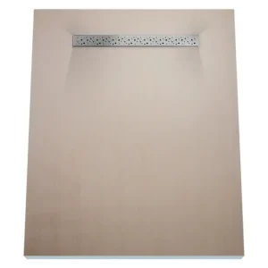 Duschelement 100 x 150 cm 4-seitiges Gefälle mit Sekundärentwässerung Wiper Showerlay Line Elite PVD Mistral Silver Neue Ware