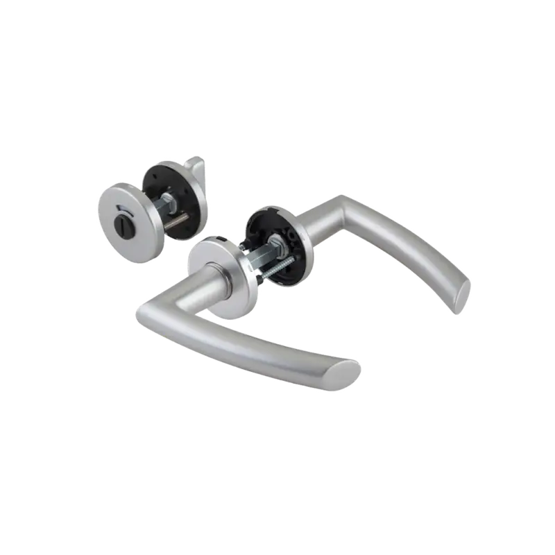 DORMA Arcos Drückergarnitur für 38-43 mm Holztüren, mit WC-Schauscheibe Jetzt Kaufen