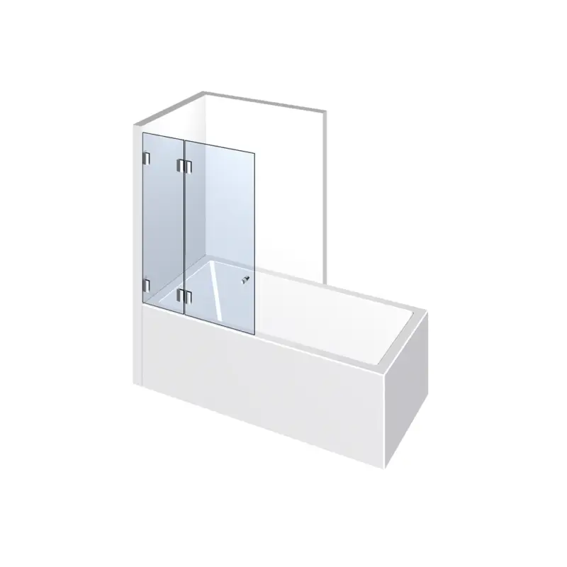 Top-Angebot Glasdusche Pontere 1-603, 1flg. Duschtür mit Festeil auf der Badewanne