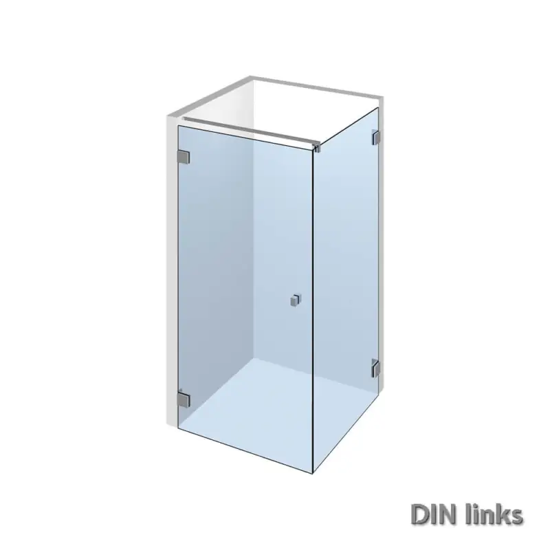 Finale Aktion Glasdusche Nivello+ 10-201, 1flg. Duschtür mit 90° Festteil in eine Ecke