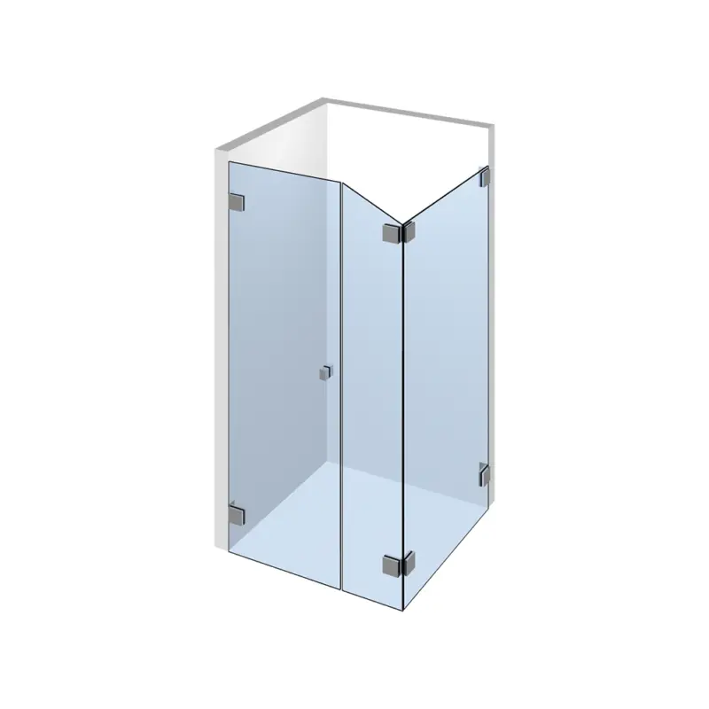 Glasdusche Flamea 7-206, 1flg. Duschtür mit Festteil in eine Ecke, für Dachschräge Letzte Chance